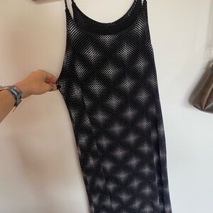All that jazz Black and White polka dot Sleeveless Dress size L